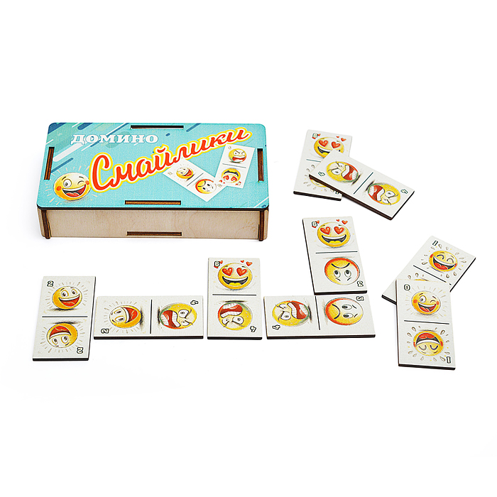 Домино "Смайлики" ХДФ в термоусадке