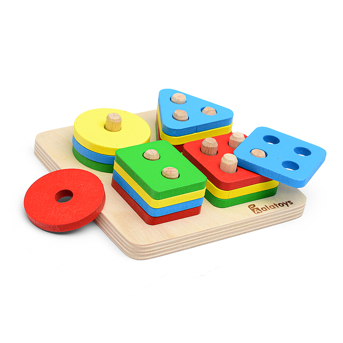 Сортер-пирамидка деревянный