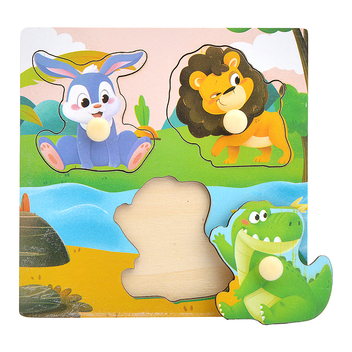 Пазл-вкладыш D2124 "Зверята"