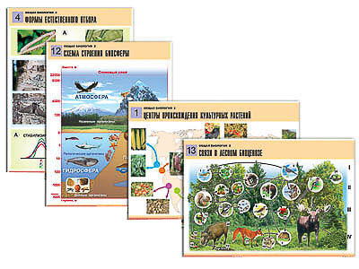 Комплект таблиц по биологии дем. "Общая биология 2" (14 табл., формат А1, лам.)